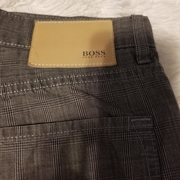 Hugo BOSS Men's Plaid Dress Pants Color Gray Size 32X32 - Picture 14 of 15